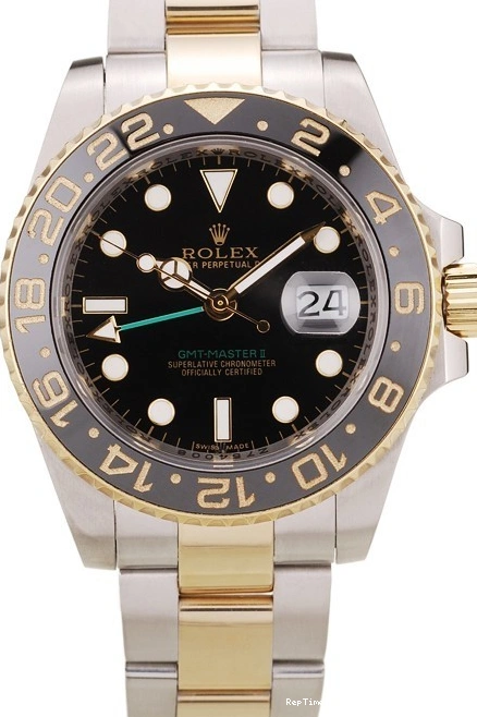 RepTime Watches 0419 Rolex GMT Master II Black Ceramic Bezel Black Dial 98229